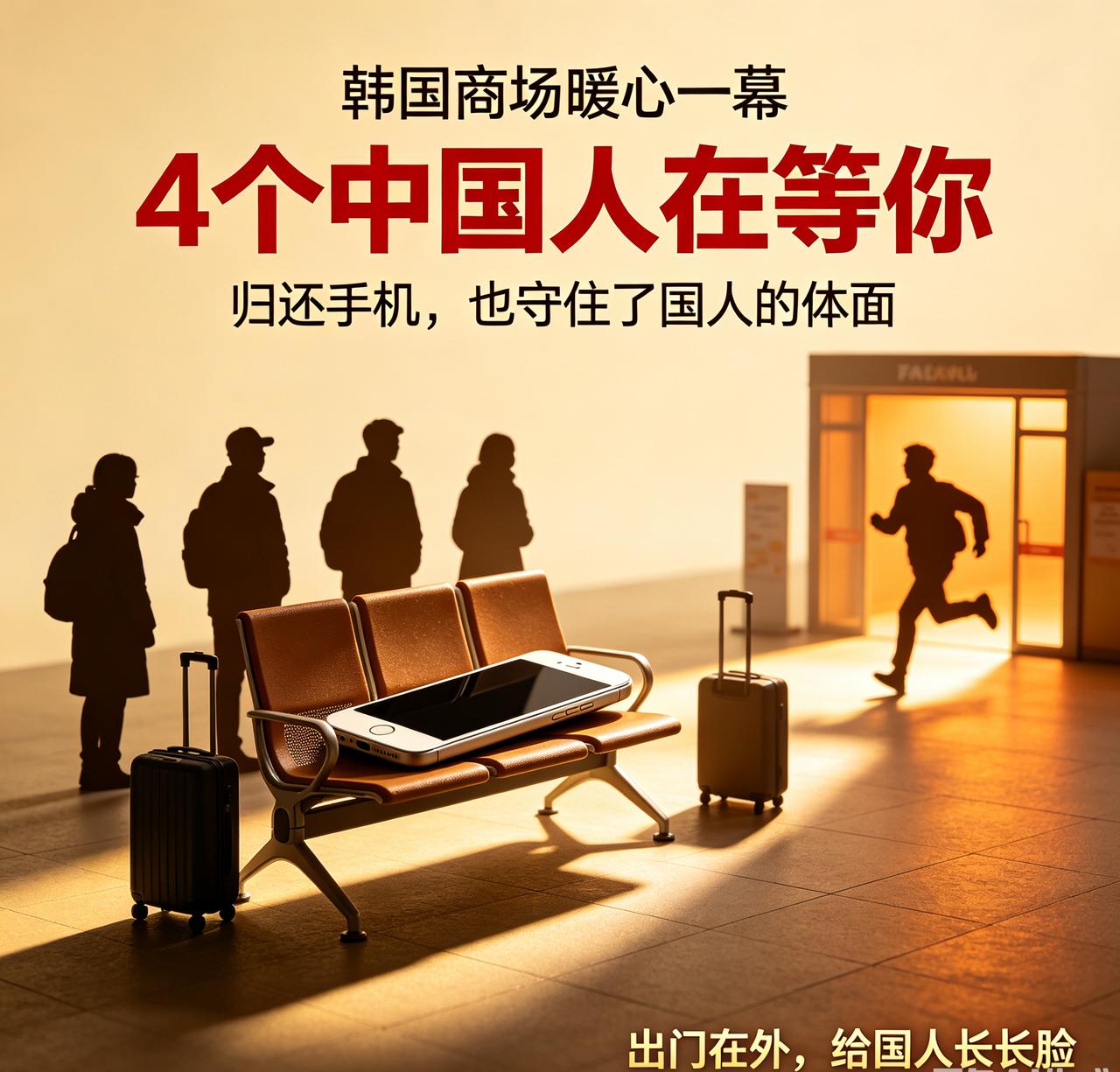 四名游客在韩国拾机不昧！婉拒五千元酬金，一句话尽显国人风骨
 
一桩温暖的小事，