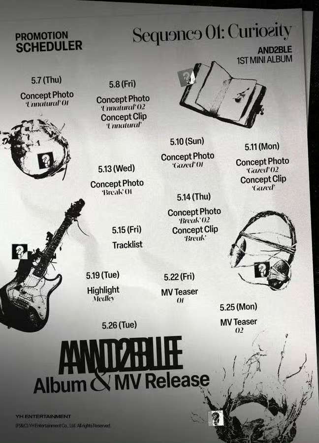 AND2BLE 出道宣传日程公开📅 AND2BLE物料时间表