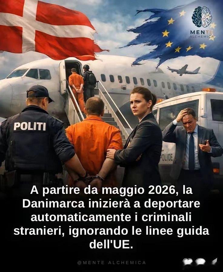 丹麦女首相宣布从今年5月1日起，打破欧洲移民罪犯潜规则。只要是外来移民，犯重罪被