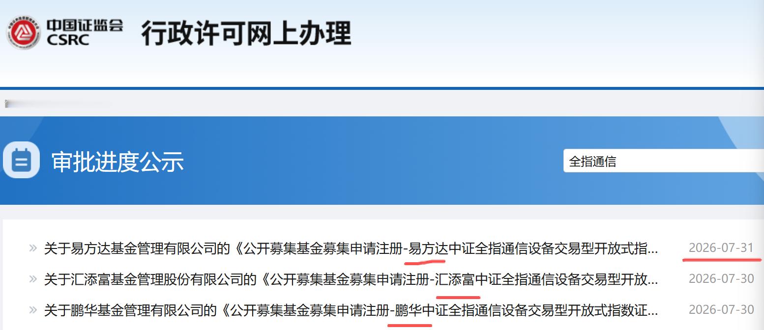 全指通信设备指数的ETF，两天报了3只，还是易中天。小登资产a股
