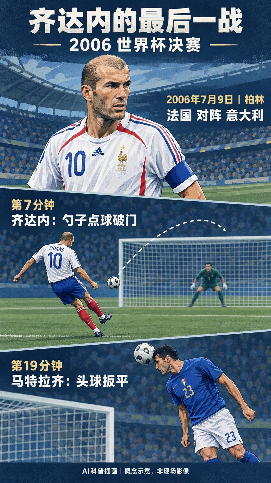 红牌之后，他从大力神杯旁走过：齐达内“头顶事件”的最后一战齐达内世界杯决赛红牌红