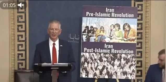 白宫对伊朗的舆论战水平现在也很差了。对比伊朗伊斯兰革命前后女性穿戴，以此攻击伊朗