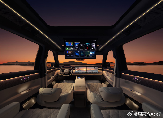 大众ID. ERA 9X内饰，果然想做增程都逃不开一台理想