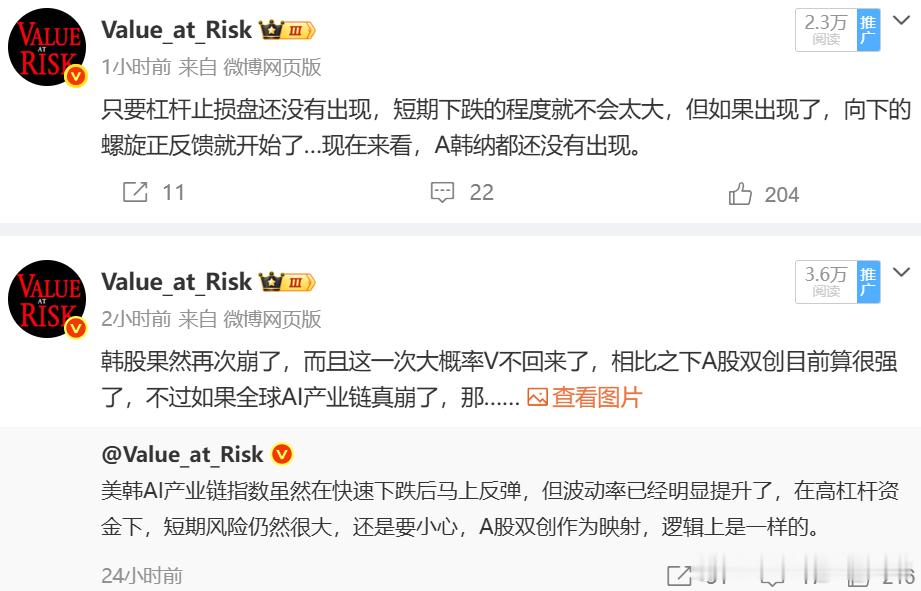 还是重申一下我的观点，短期和长期并不矛盾，短期是在冲顶，长期还不能确认顶部，长期