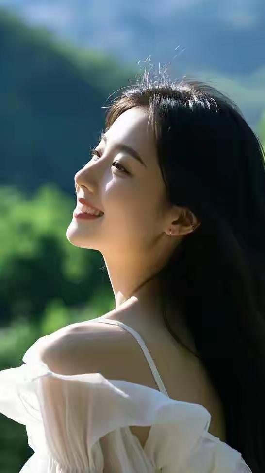 阳光洒落，微笑如花，岁月静好。