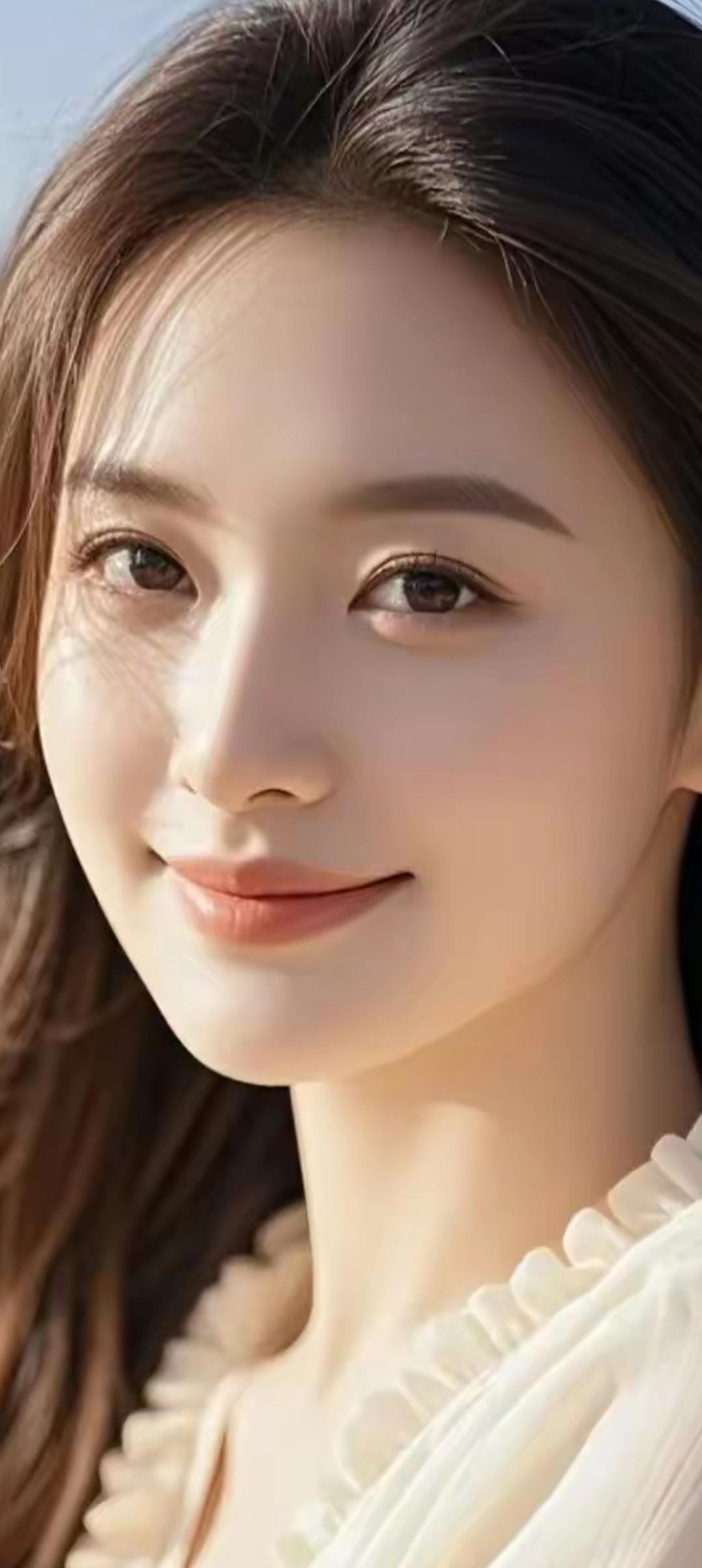 温柔甜美的笑容，宛如春日暖阳，照亮心间。