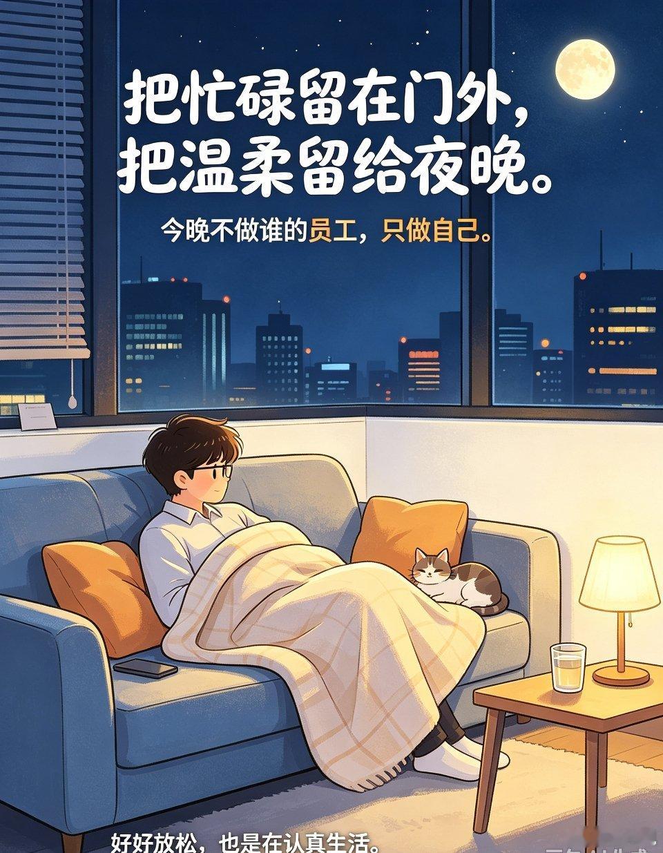 所有烦忧随暮色沉淀，好梦如约而至。 ​​​