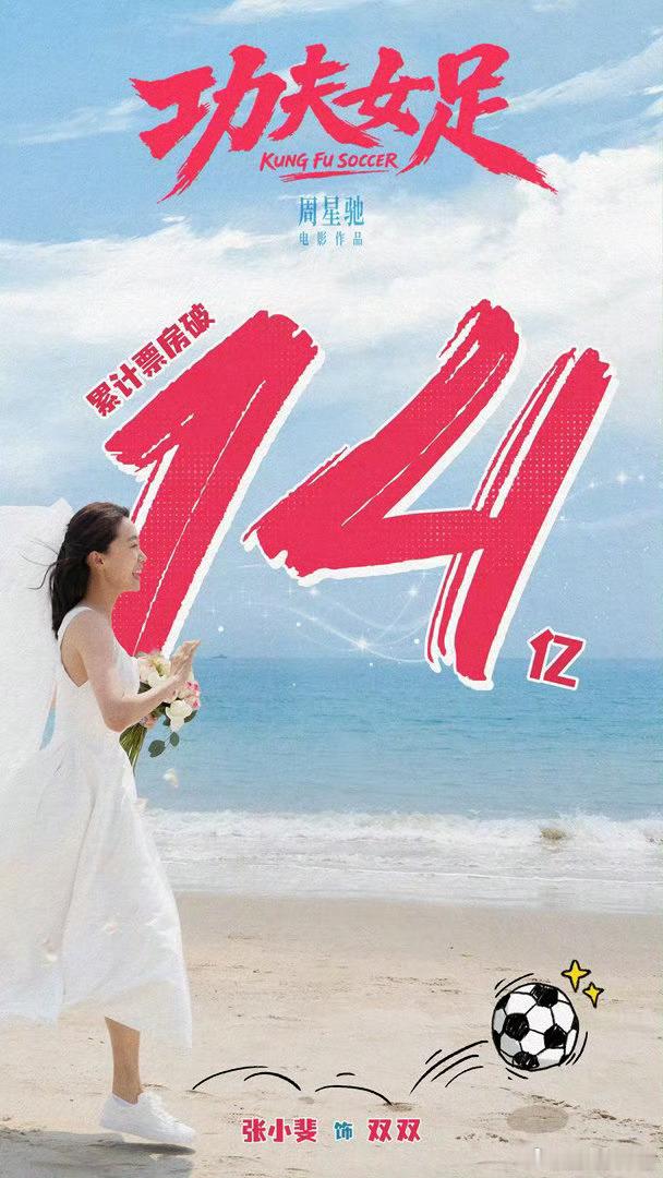 电影《功夫女足》票房已破15亿！一番女主张小斐持续刷新个人战绩！电影功夫女足