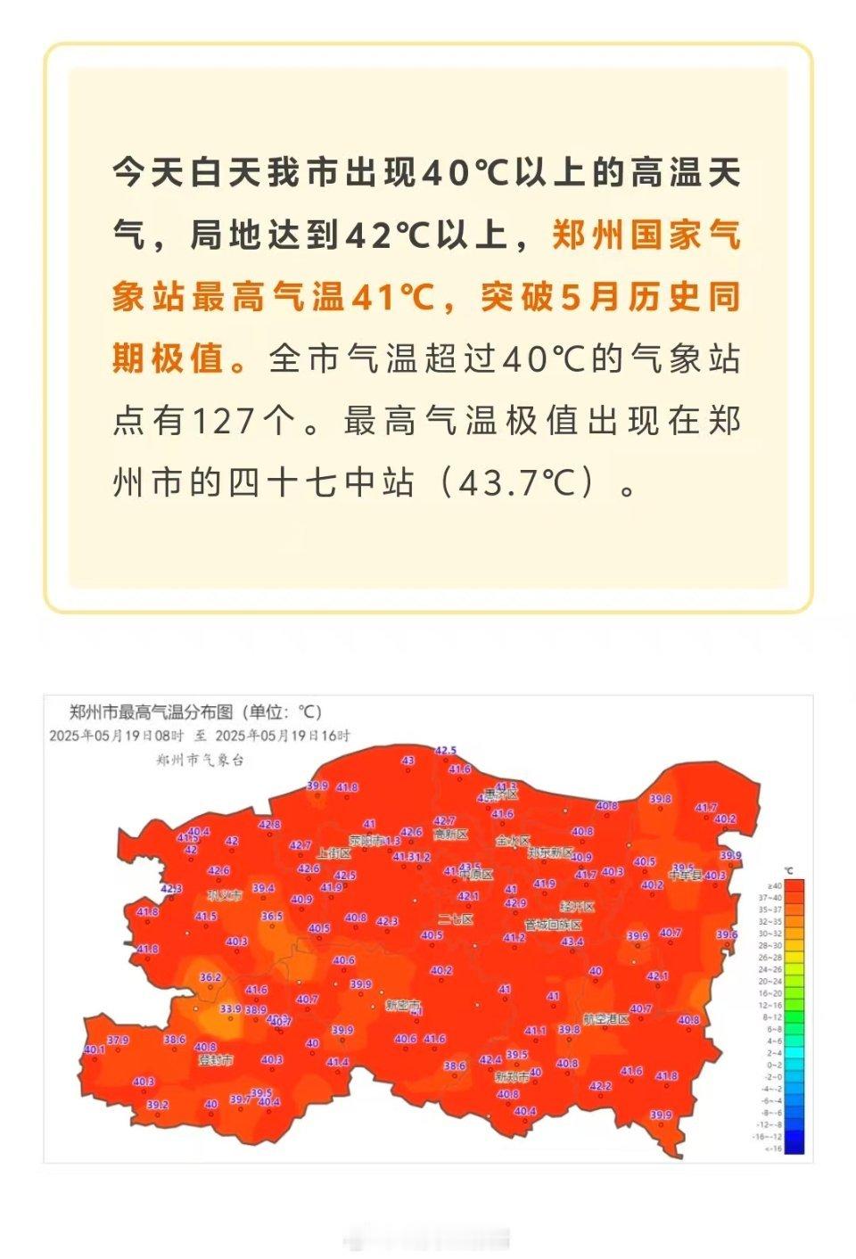 最近为啥这么热郑州昨天最高温度极值是43.7度，出门跟蒸桑拿一样！[跪了]  ​