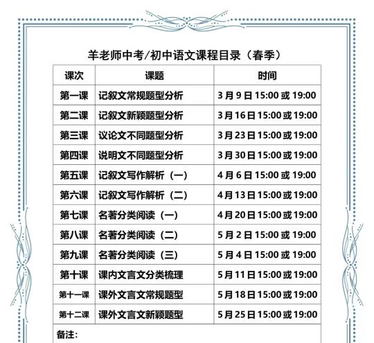羊老师春季干货课来了，详情可咨询！！！