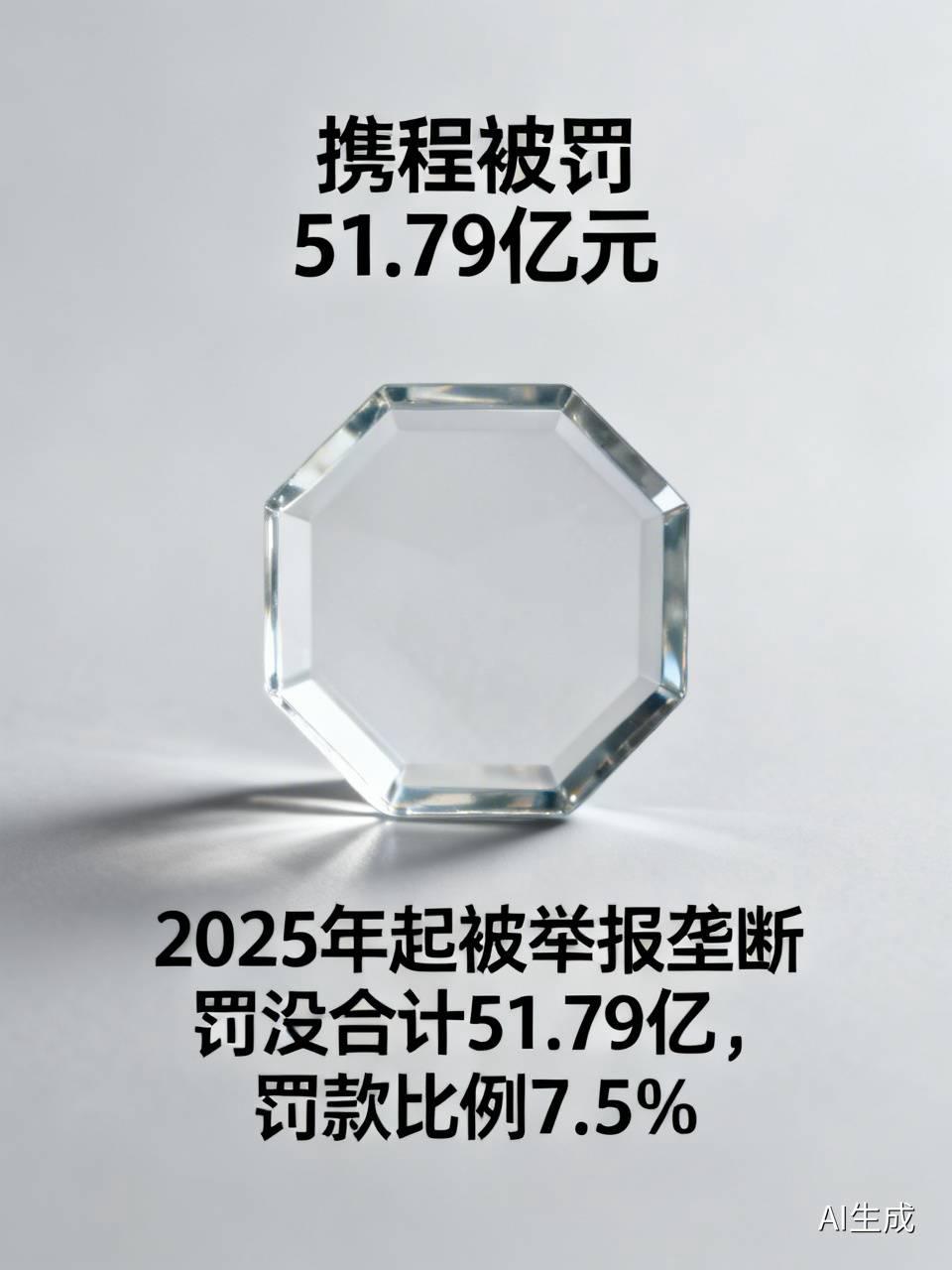 携程被罚51.79亿元这事可不小。从2025年起，市场监管总局就收到大量其涉嫌垄