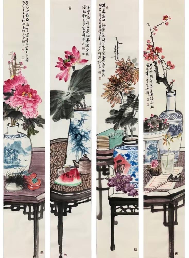 《四季清供》写意花鸟笔墨趣味 创作者中心 创作灵感 每日分享