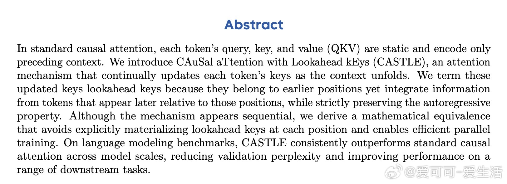 [CL]《Causal Attention with Lookahead Key