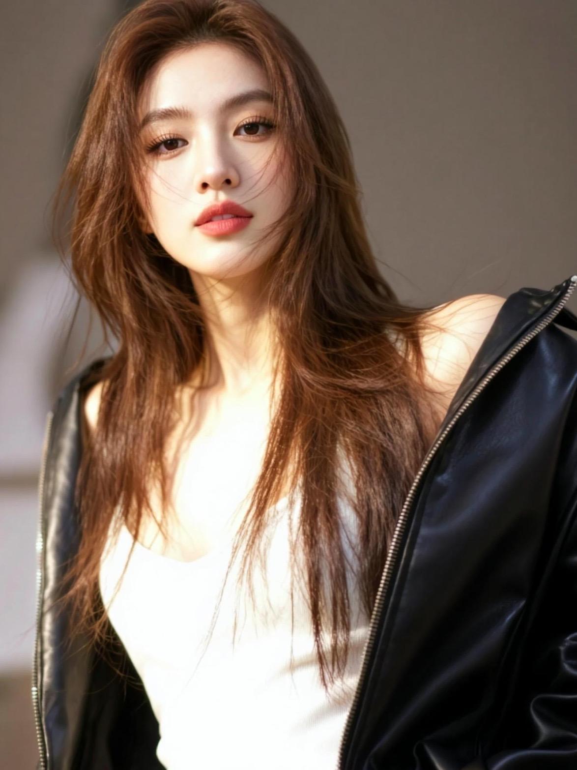 AI棕调光影照   美出高级感cr 高颜值美女