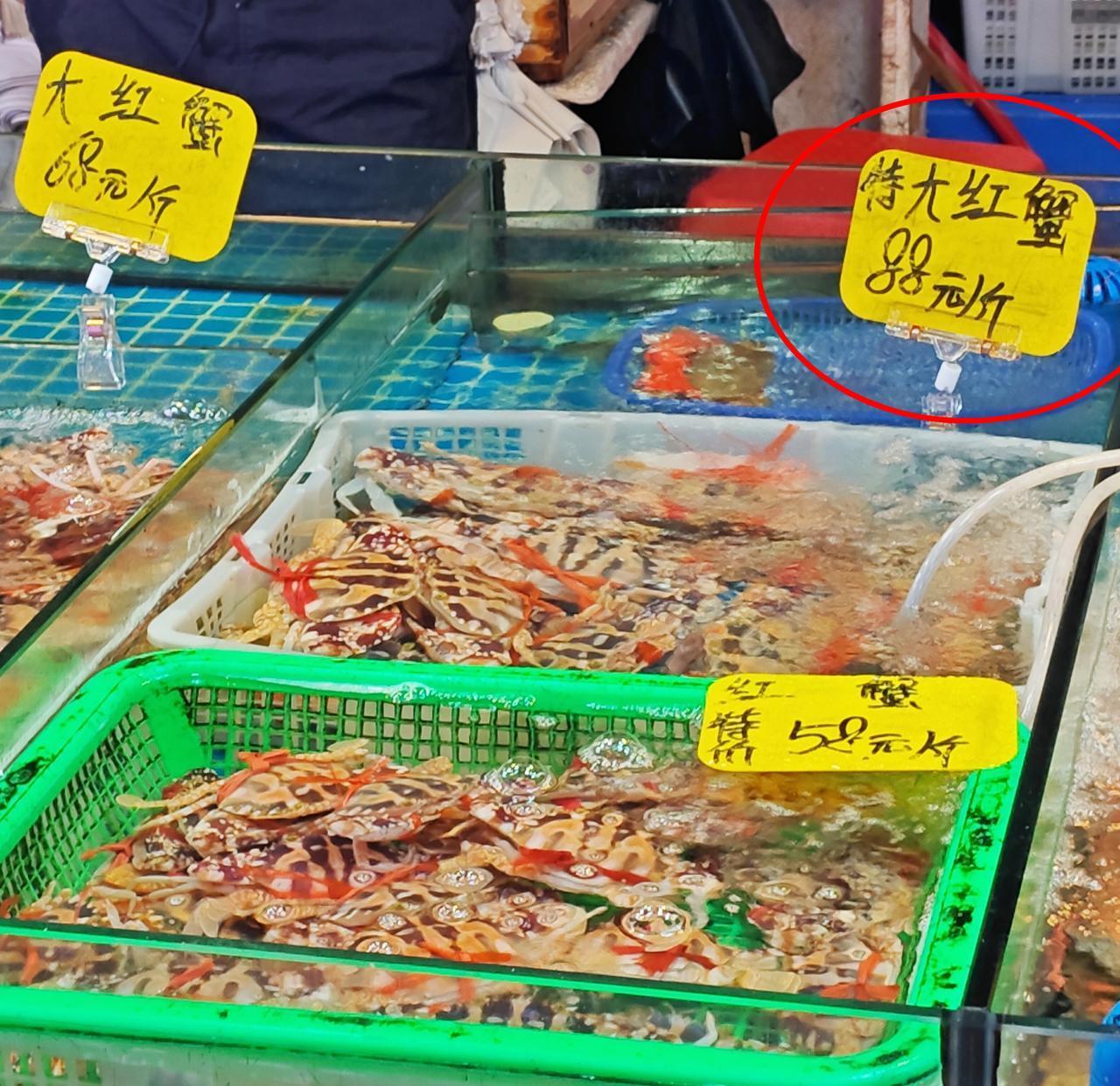 广州红花蟹继续大量供应，一斤规格88/斤。

一斤规格红花蟹视频下，几个网友强烈