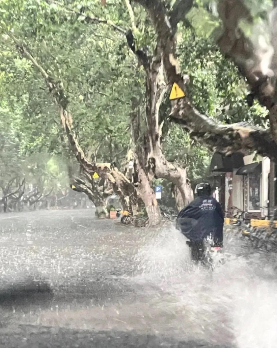 大雨一夜没有停，
预报提示要防洪。
大家出门多注意，
因为水火都无情。