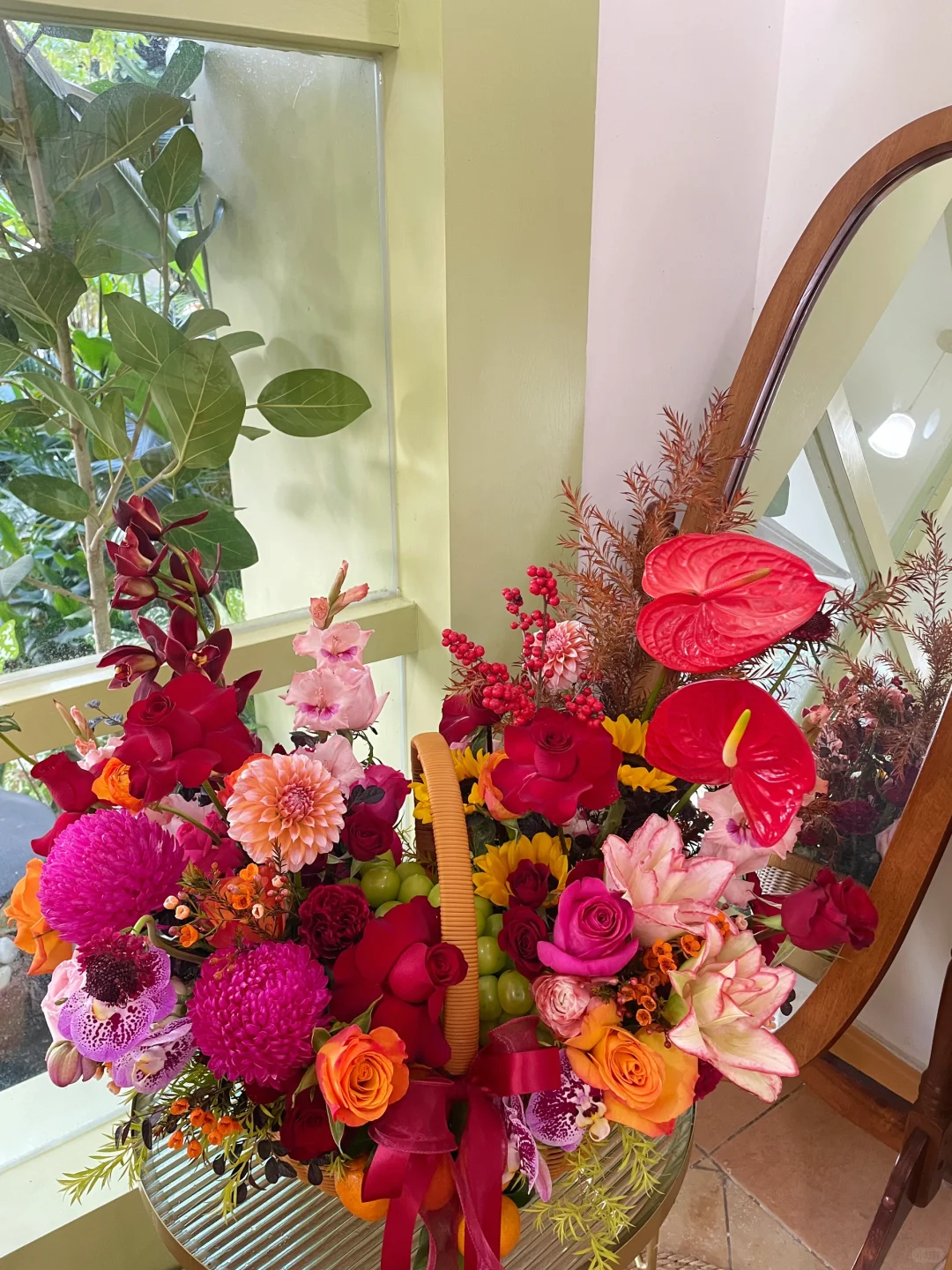 超大号水果花篮🍎🍊🍇🌷