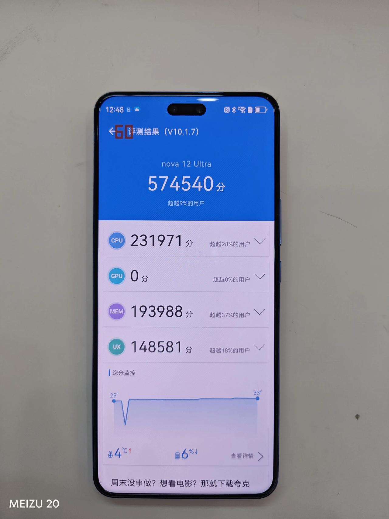 华为Nova12Ultra安兔兔跑分来了（GPU目前还识别不出来），CPU是23