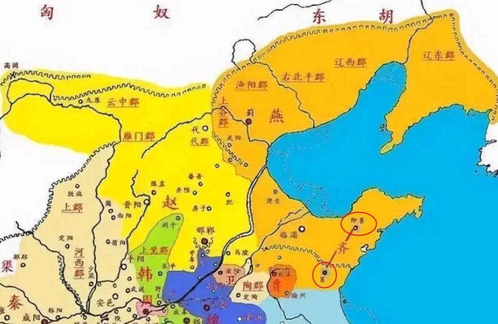 燕国在最鼎盛时刻，就是五国伐齐的时刻，因为楚国没有参战。以燕国大将乐毅为首，率领