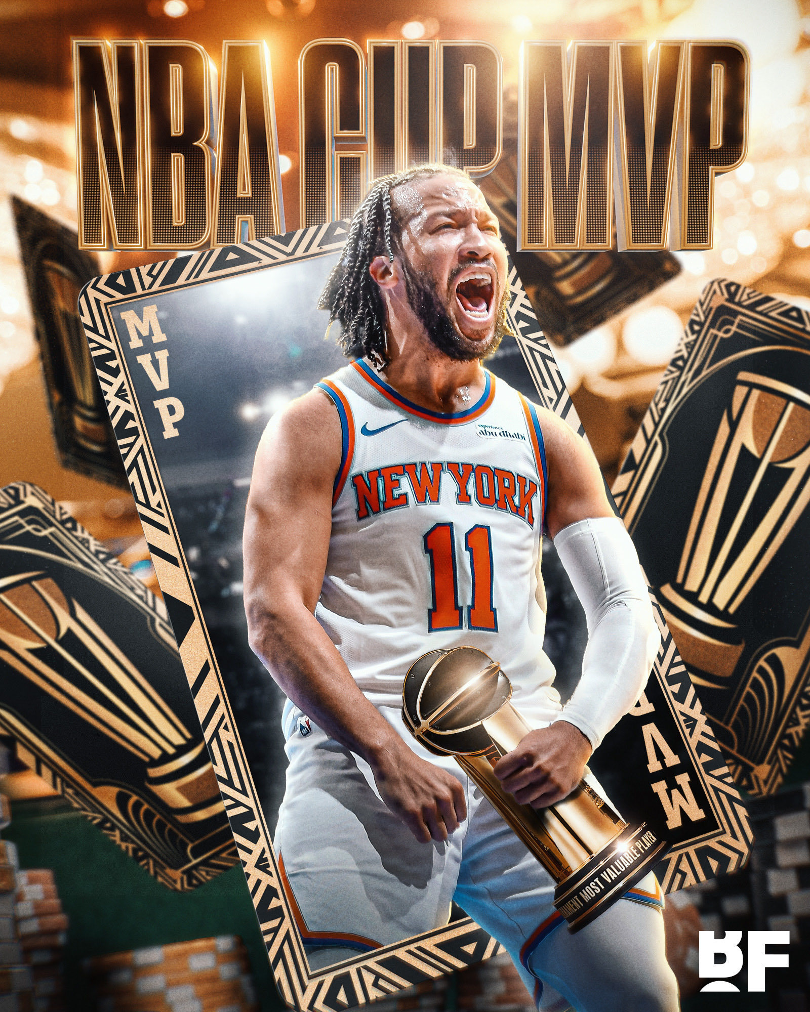 NBA杯冠军赛尼克斯124-113逆转马刺夺冠，布伦森获得MVP。在NBA杯淘汰