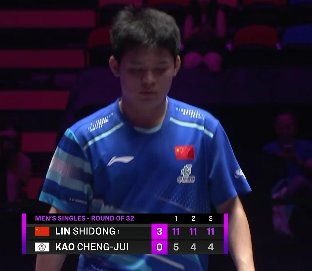林诗栋3-0高承睿
澳门冠军赛首轮，林诗栋横扫对手晋级16强👍
今天，石头的前