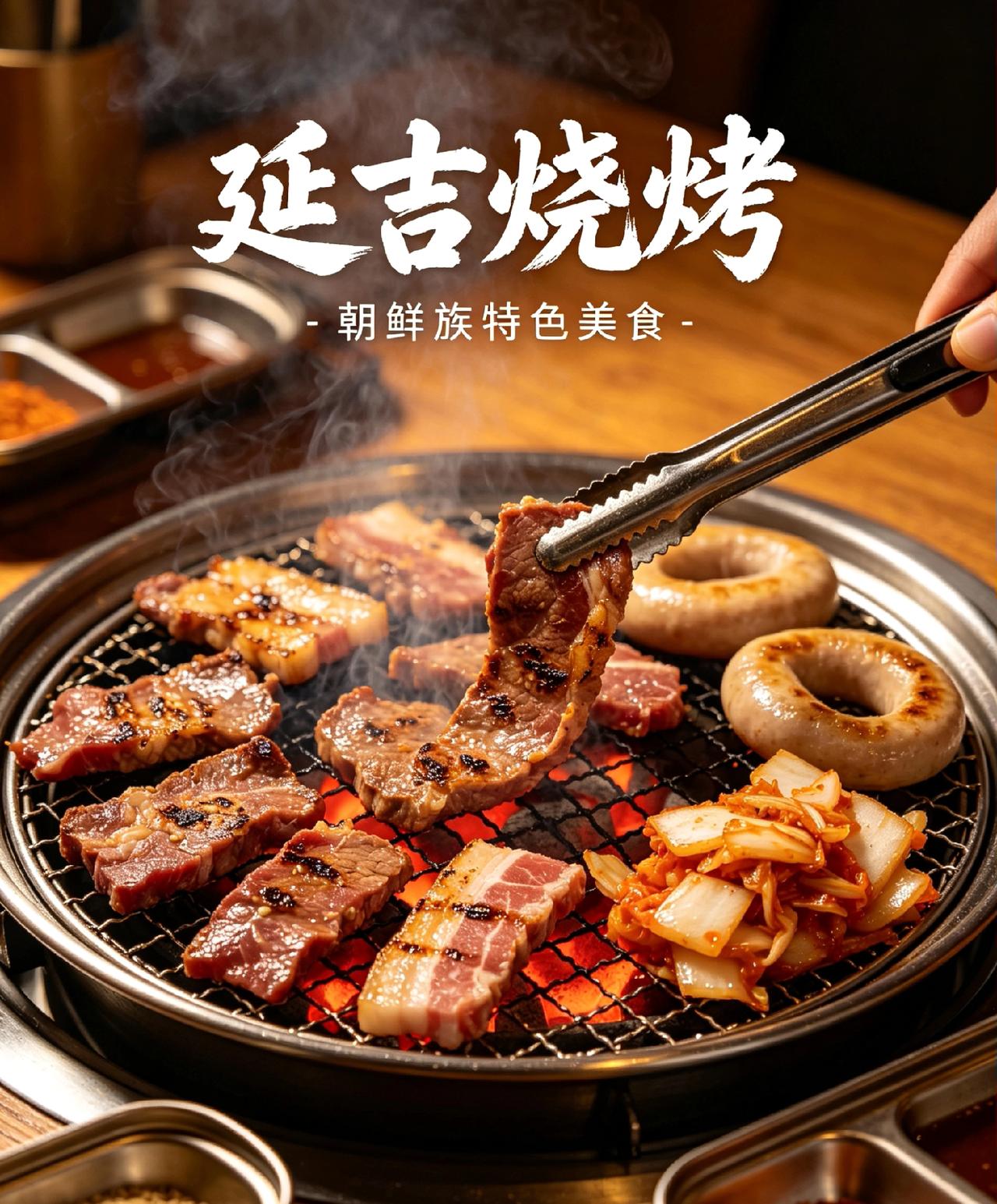 吃惯了延边的千年烟火，舌尖早就养刁了。别处的烧烤，总差那么点意思。延边的夜，炭火