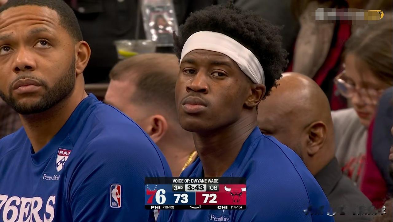 76人超级新星埃奇库姆真是让人失望透顶！在今天76人客场以102：109输给公牛