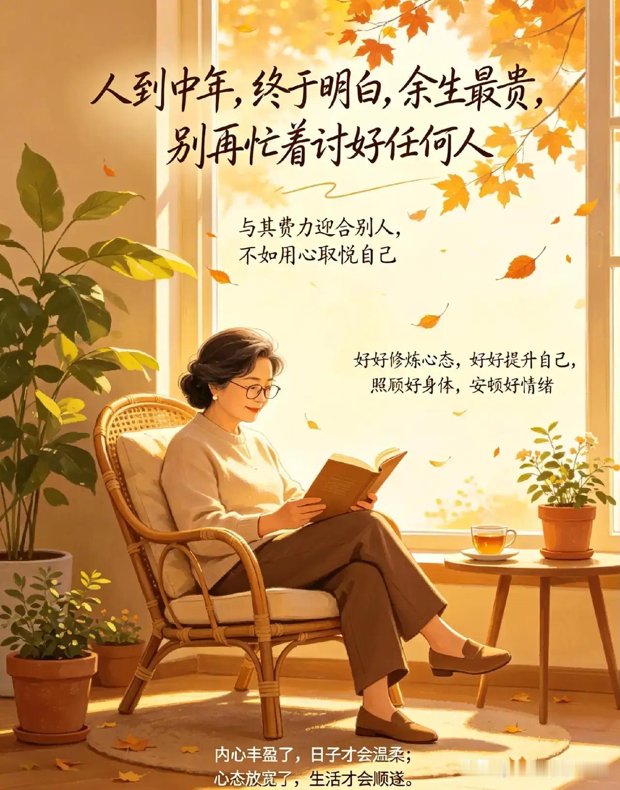 余生最好的状态：先安顿自己，再拥抱世界

诸位朋友，今儿咱们说说一桩戳中无数人软