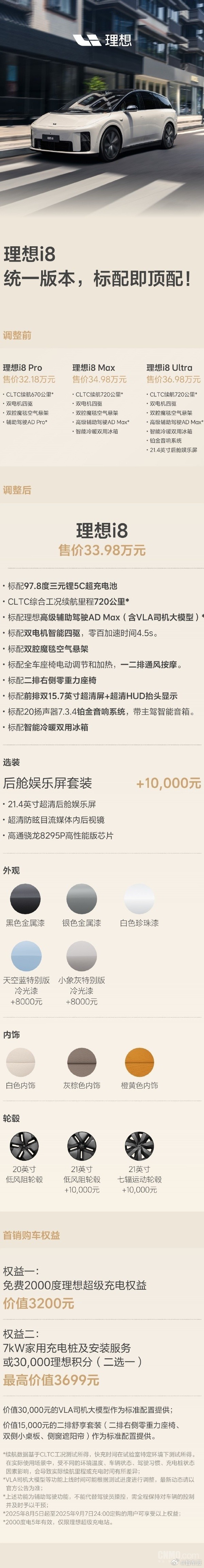 8月5日，理想官方在社交媒体上发文称：理想i8自上市以来获得用户广泛关注，出乎我