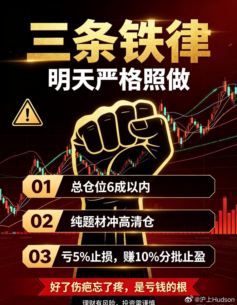 全员谨记！明日股市三条硬性操作铁律，严格照做即可所有人注意！明天A股不用猜方向、
