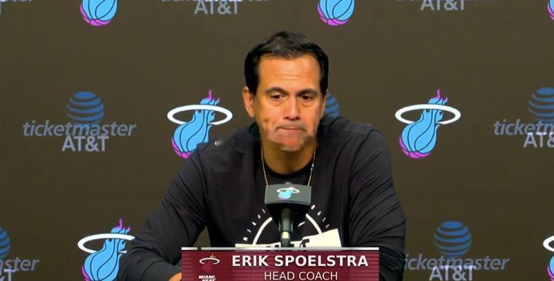 NBA常规赛继续进行，热火主场135-138不敌活塞，6连胜被终结末节热火砍下4