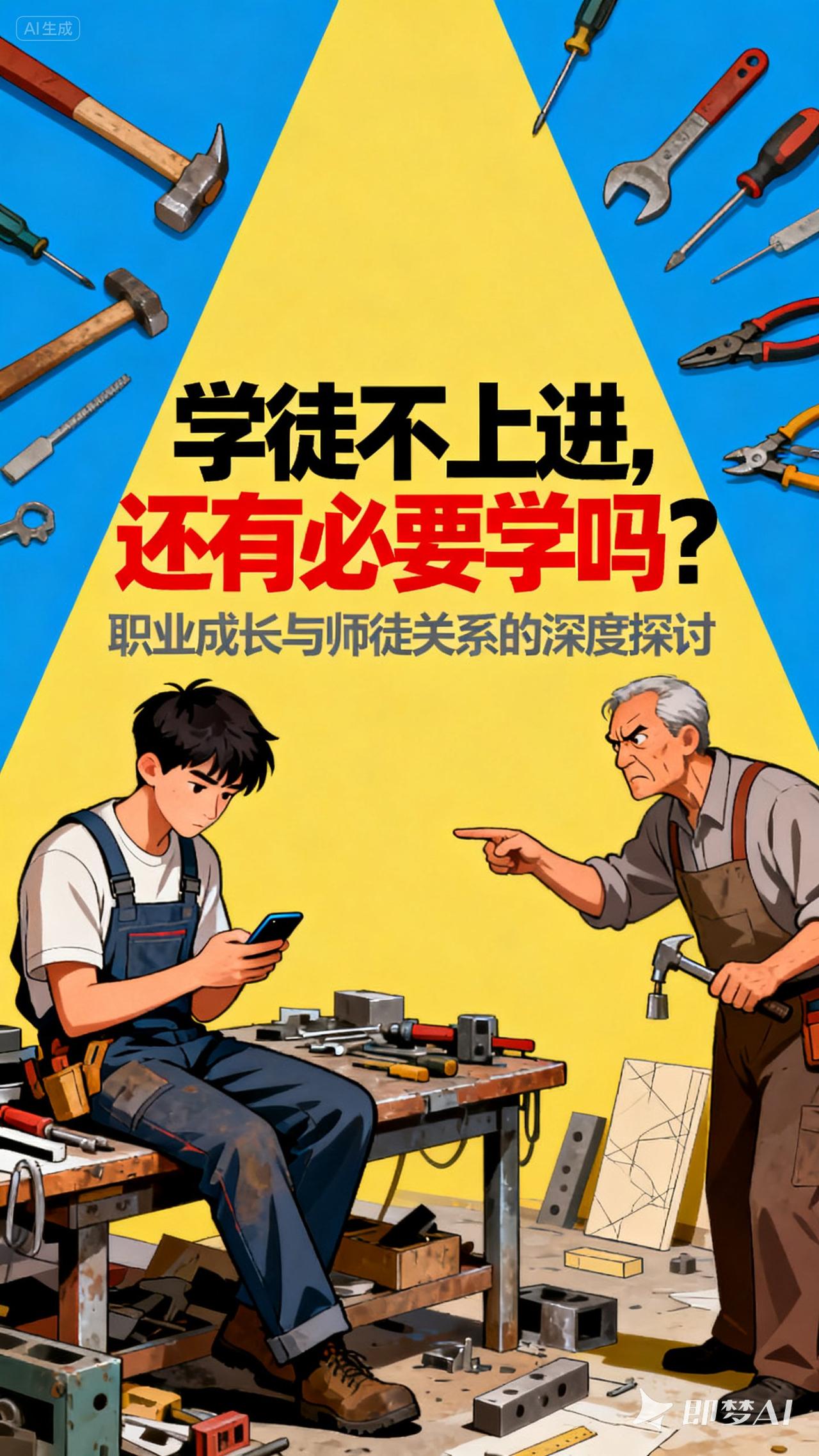 青年人干学徒不上进

还有必要继续学吗？

有没有办法鞭策

被亲戚带着

在厂