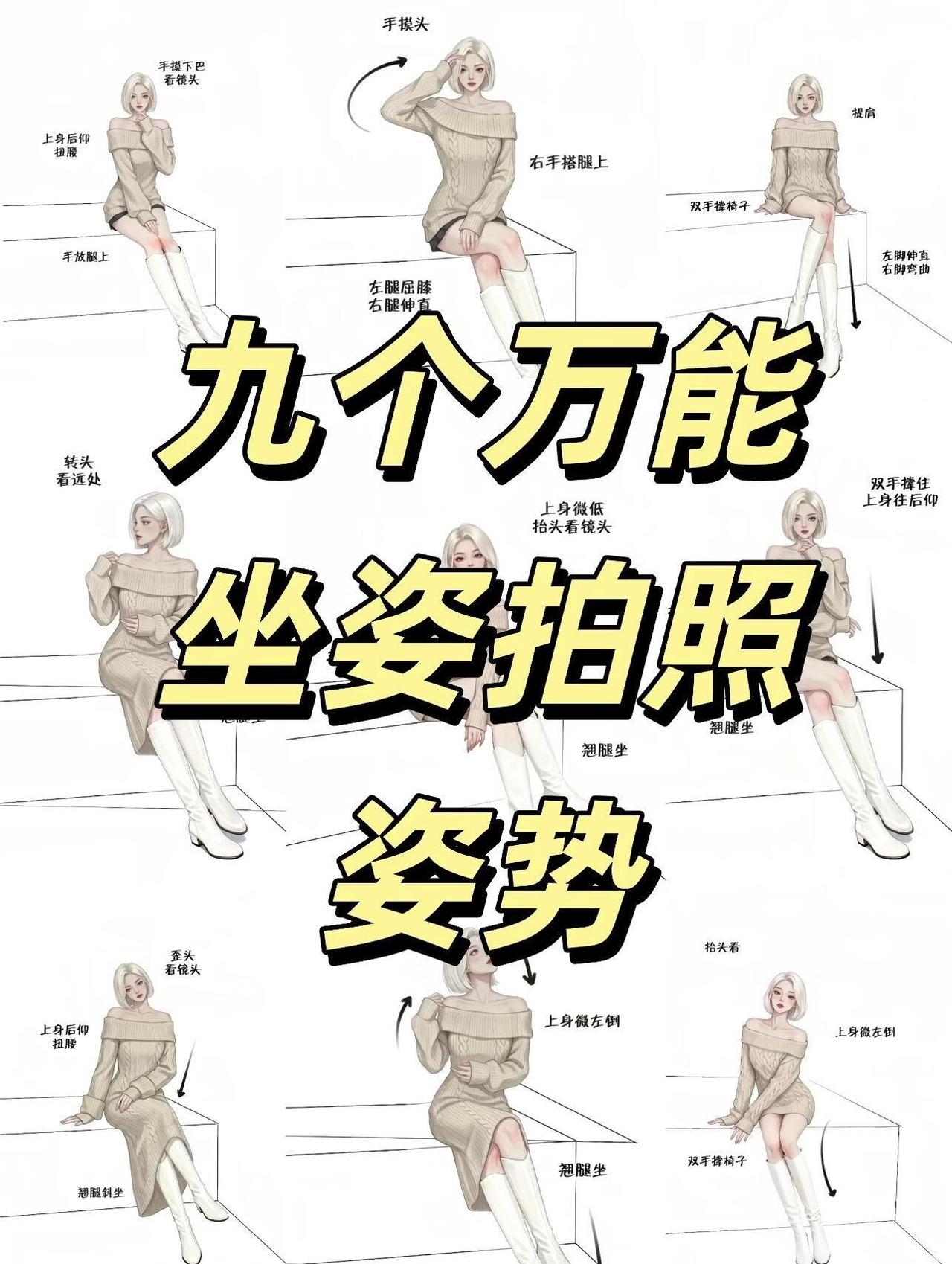 再也不怕拍照僵硬了！9 个万能坐姿姿势直接抄
谁懂啊！一坐下拍照就手忙脚乱，怎么
