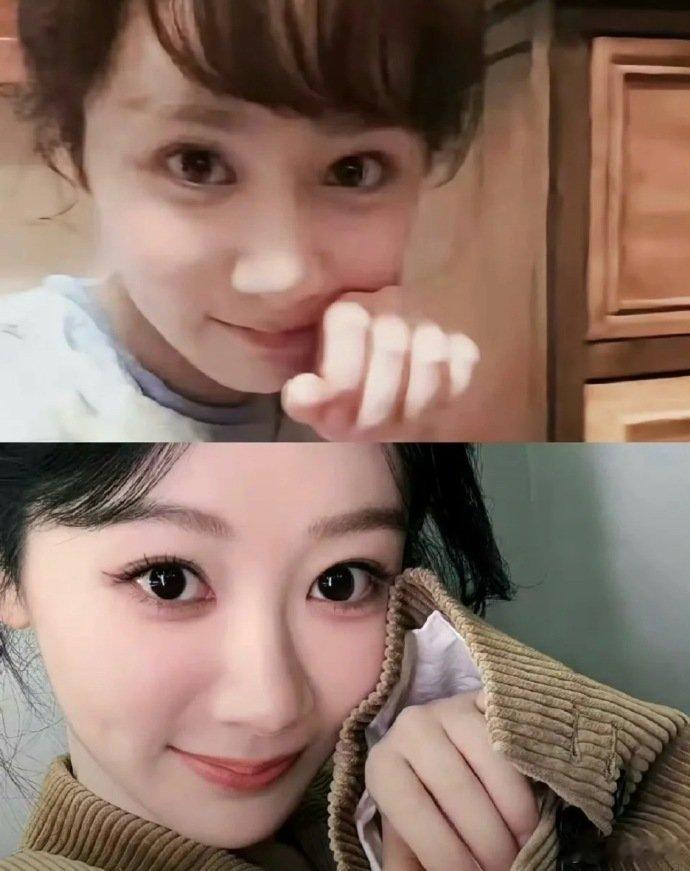 杨紫成名前后的变化，眼神从始至终都是一样的纯净[抱一抱][抱一抱] ​​​