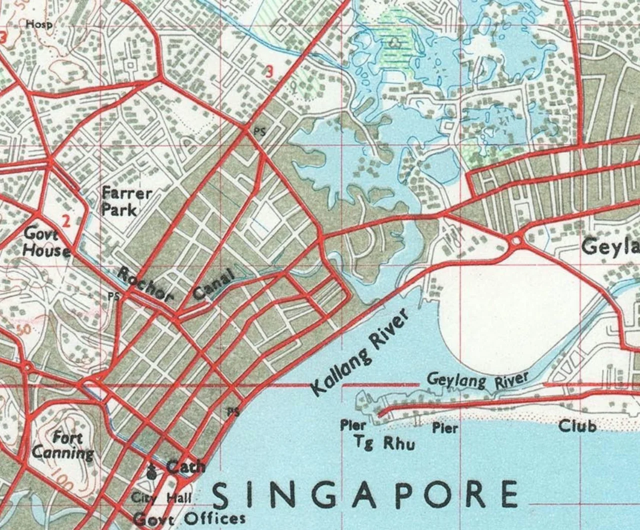 1958年新加坡地图