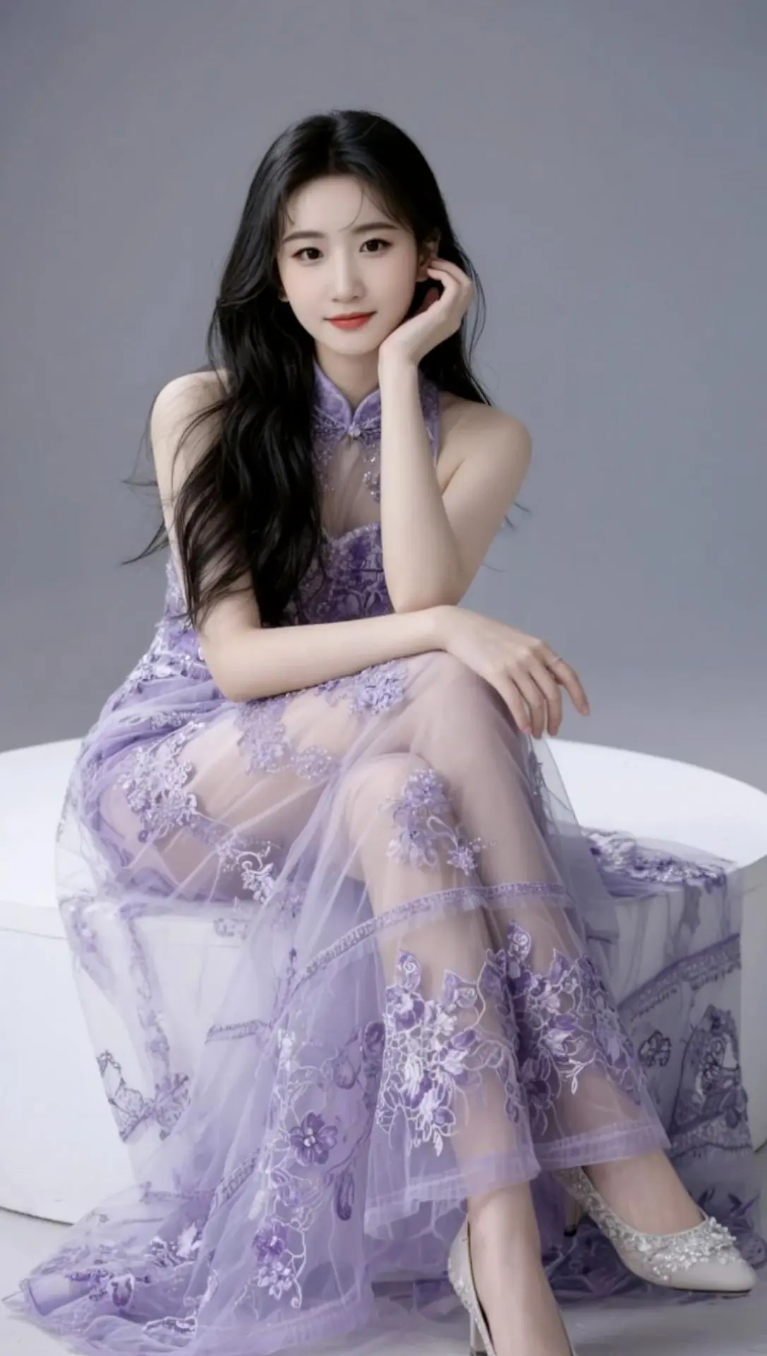 AI紫纱氛围感写真 随变ai随便玩