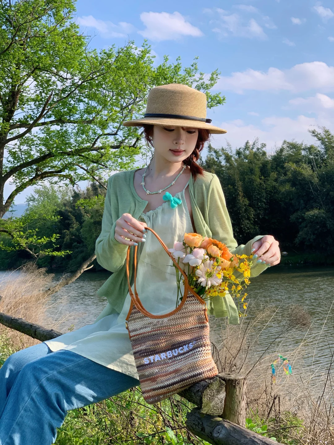 把春天拎在手上🌼🍃🫧