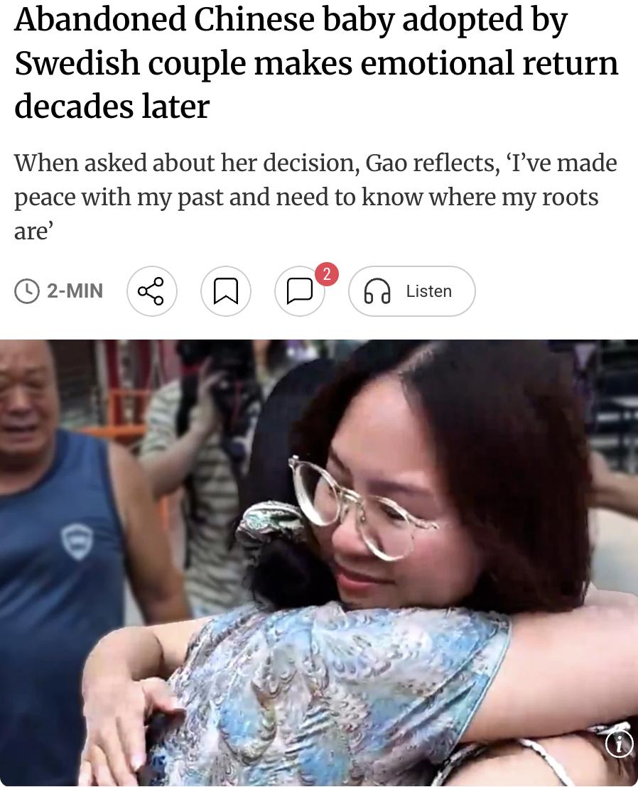 外媒：一名2003年出生于安徽怀远县的女婴在出生后被助产士带走，经其贫困父母同意