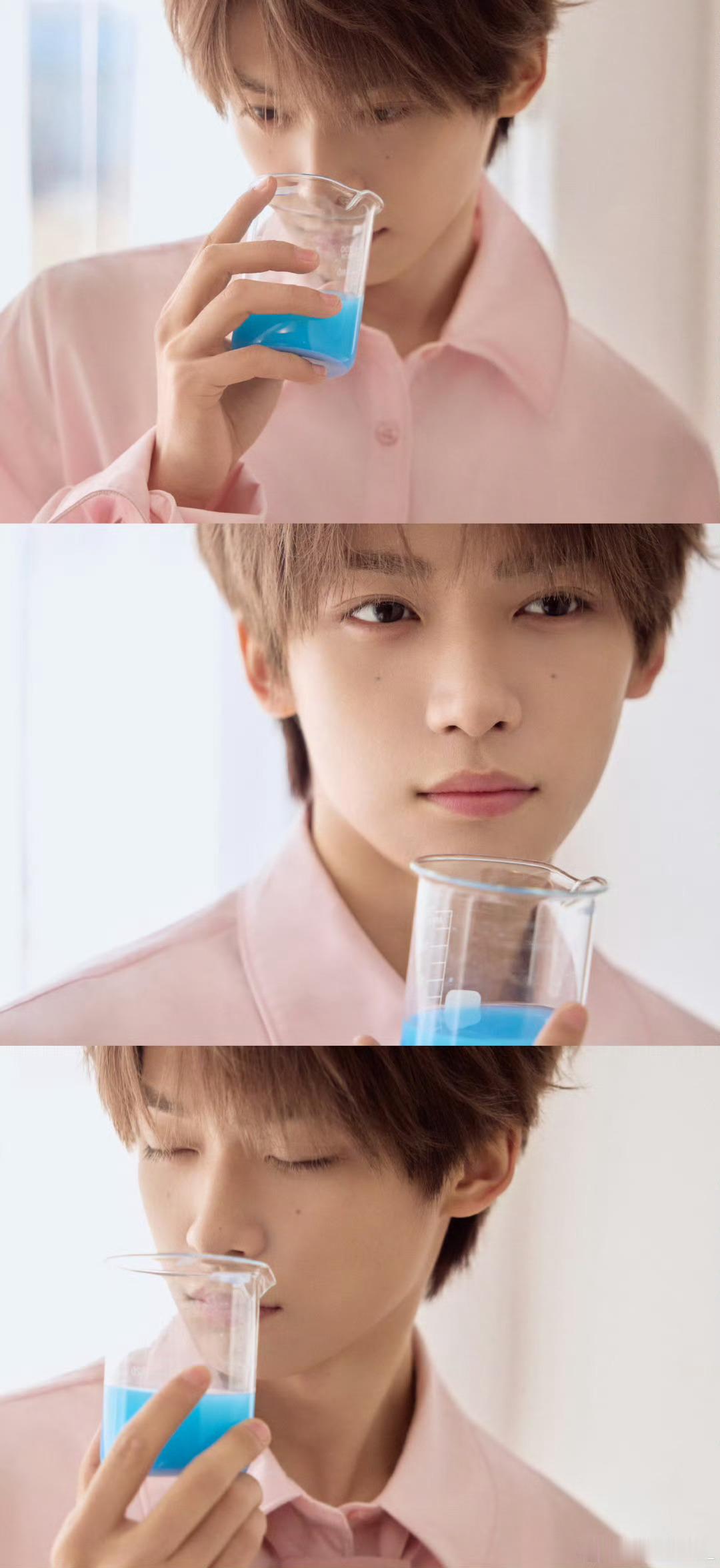 梓渝情人节写真好日系啊。我觉得比较神奇的点是，他的脸和性格反差还蛮大的，脸感觉就