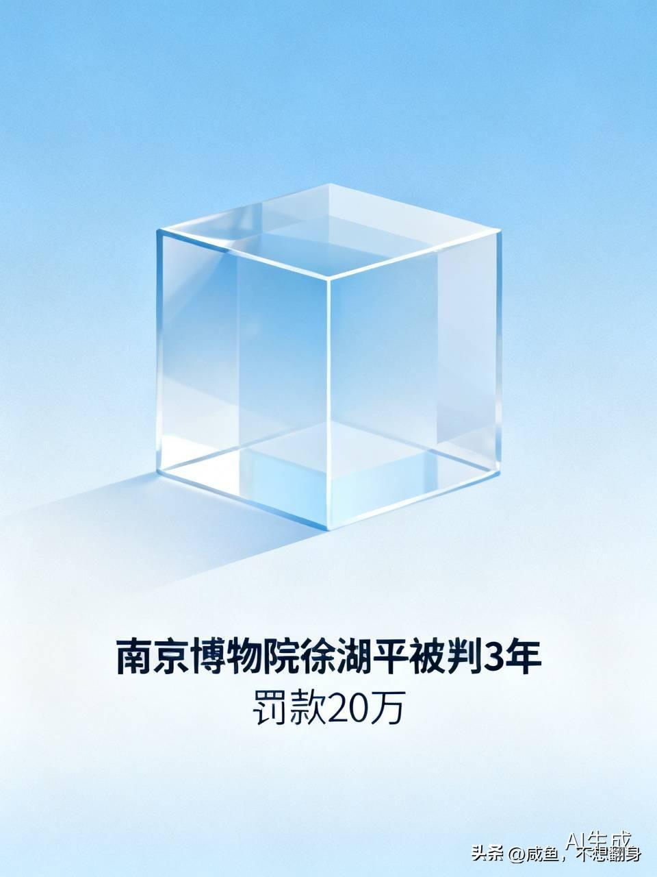 南京博物院的徐湖平被判3年，罚款20万。
这次的罪名是受贿，说他在担任院长期间，