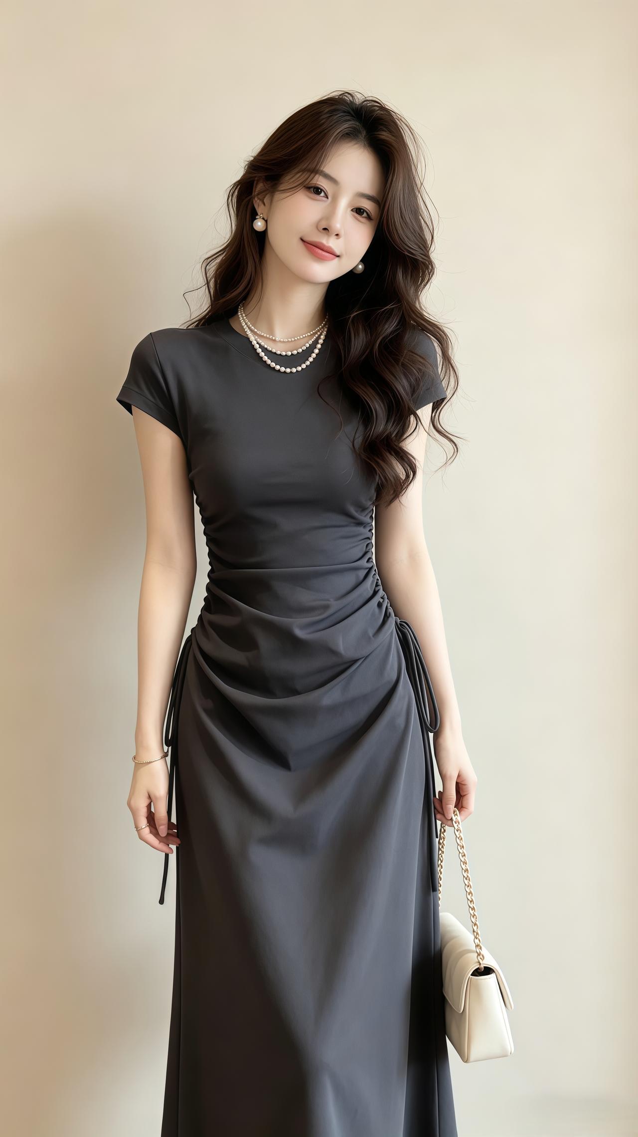 显瘦又高级的连衣裙 高级感收腰显瘦气质长裙 气质修身裙 穿搭高级感穿搭