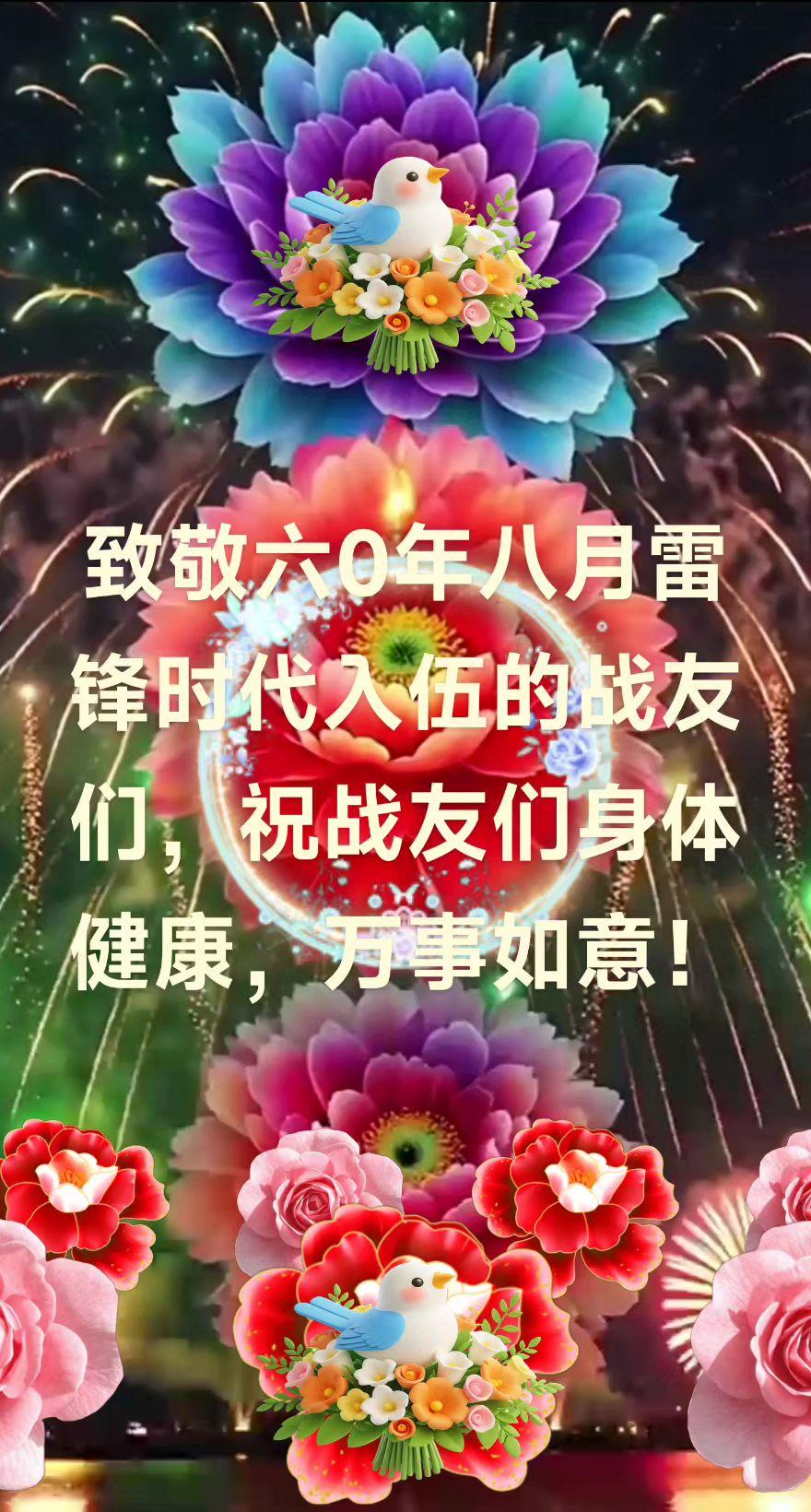 入伍的战友们，祝战友们身体
健康。万事如意！