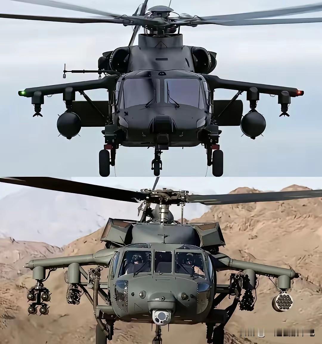 中美直升机，差距在哪，什么是遥遥领先，一眼就看的出来。
驾驶舱两块玻璃比三块玻璃