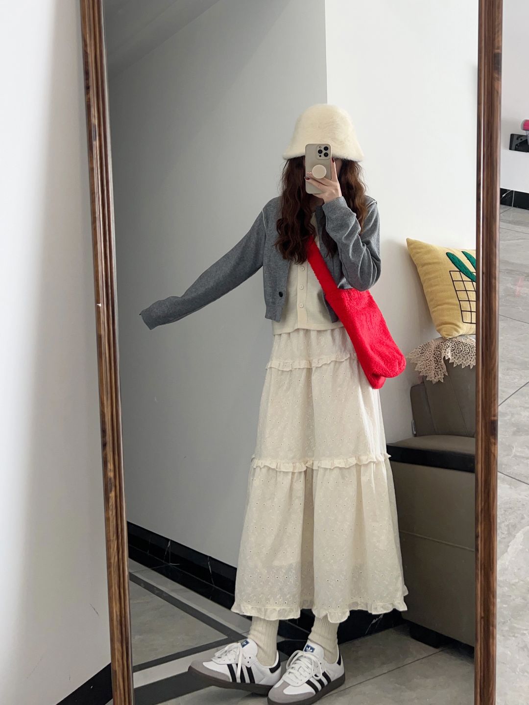 ootd·春日的韩系复古系~蛋糕裙也太好看了