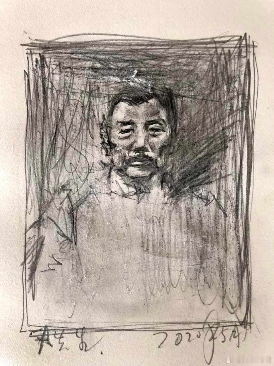 速写，认得出是谁吗？寥寥几笔，神韵跃然纸上。[鲜花] 
