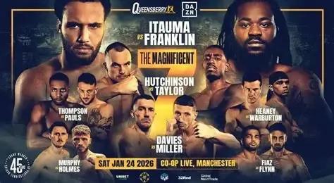 本周末两台重要拳赛：

1.伊陶玛VS富兰克林

2.丰多拉VS瑟曼——WBC超