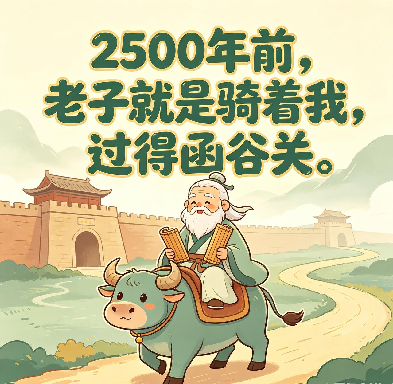 一句话说出你的生肖，最好霸气一点。
我先来：【2500年前，老子就是骑着我，过得