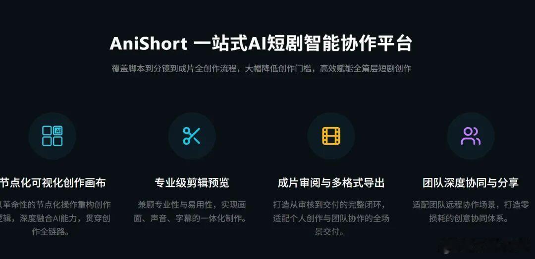 【AI短剧协作平台「AniShort」完成近亿元融资】近日，AniShort完成