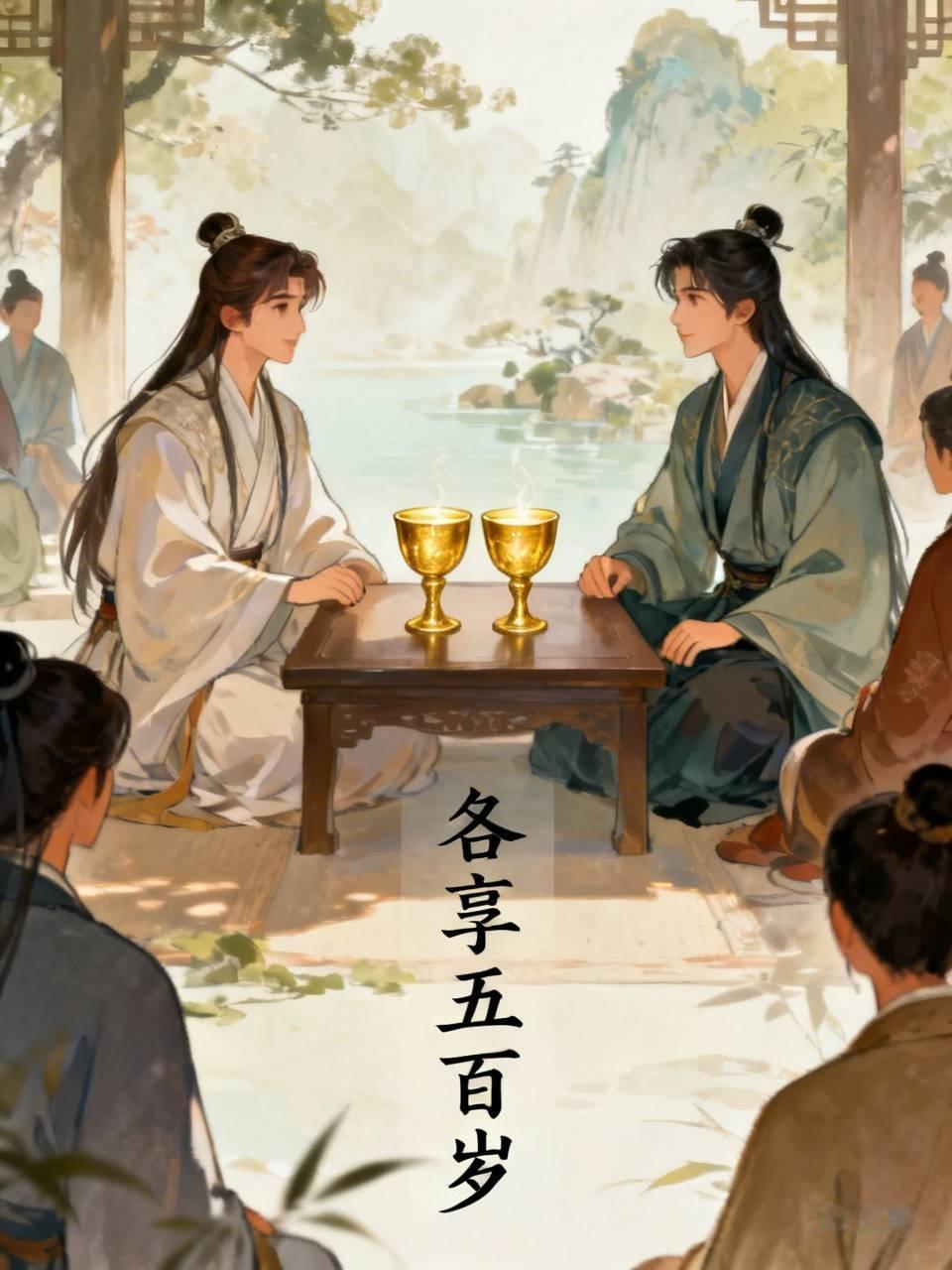 徐知诰掌权后，
设宴请弟弟徐知询，
用金杯给他斟酒：
“祝弟弟活一千岁。”
徐知