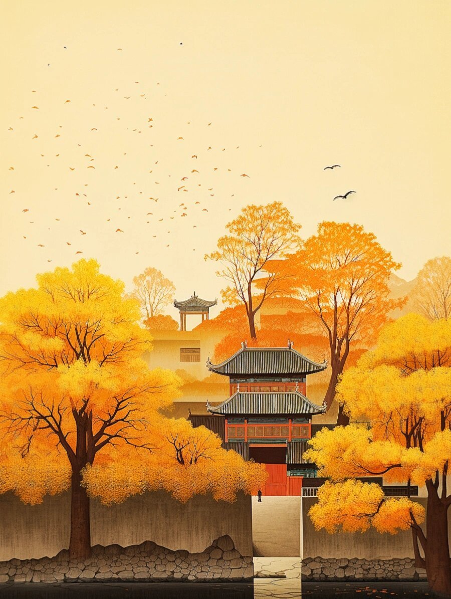 东方庭院，唯美意境。 ​​​